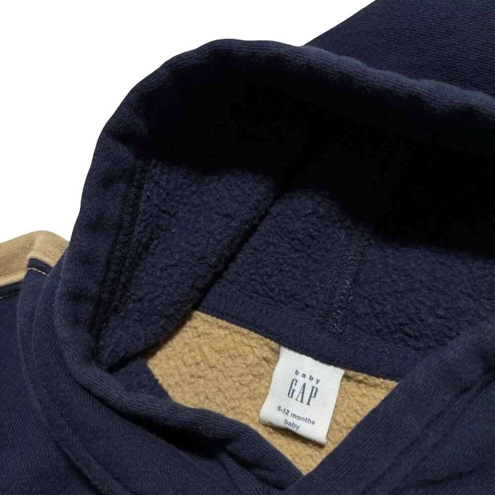 Baby GAP 6-12M Pullover Color Block Hoodie 12 x 12